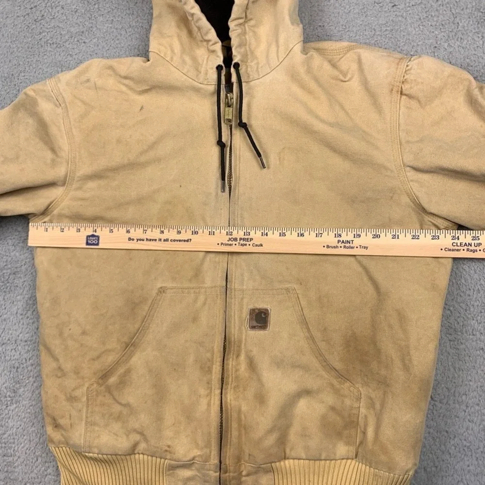 Vintage Carhartt Jacket Mens Medium J130 WET Active Jacket Quilted Distressed - Picture 3 of 16